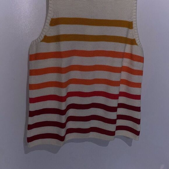 Lucky Brand Women's Multicolor Stripe Ombre Knit Sleeveless Sweater Size 1X NWT - Picture 2 of 9